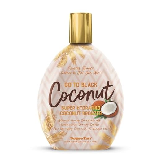 Supre Tan Go To Black Coconut Bronzer Tanning Lotion 12 fl oz