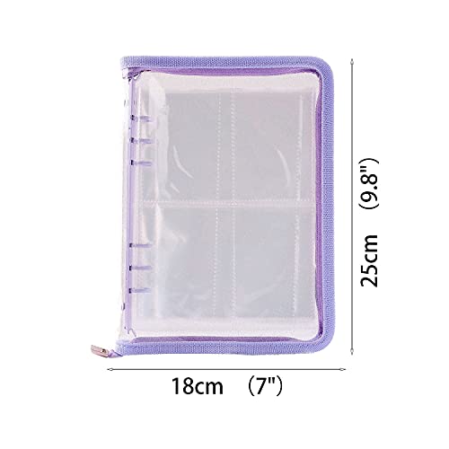 Padrio Transparent Jewelry Organizer Book - Compact Earrings Travel Album With 40 Grids+40 Anti-Oxidation Pvc Bags - Stylish And Portable Accessories Holder(Purple) #TOP2