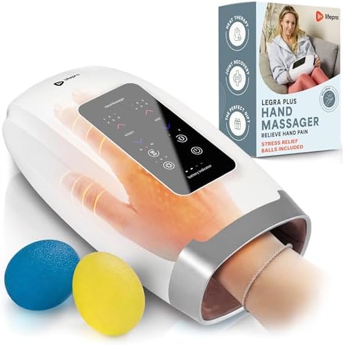 LifePro Legra Hand Massager with Heat and Compression & Cordless Design