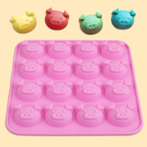 Homedge Duck And Pig Silicone Molds, Non-Stick Food Grade Silicone Molds For Chocolate, Candy, Jelly, Ice Cube #TOP3