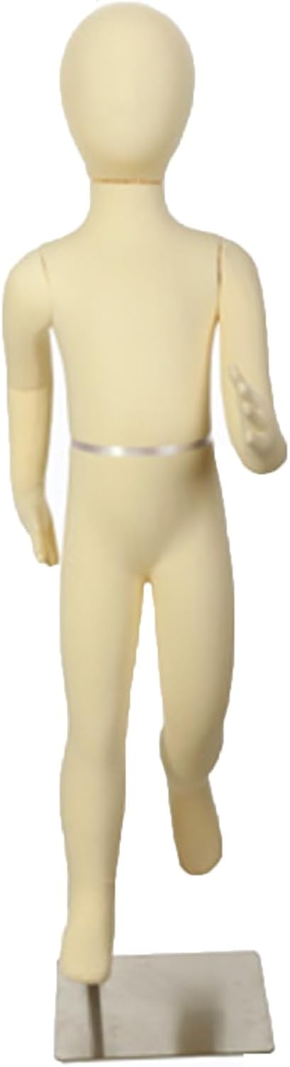 Unisex Child Dress Form Mannequin, Faceless Tailor Dummy with Metal Stand for Ages 1-14, Perfect for Sewing, Crafting & Fashion Design (Size: 12 Years)