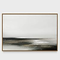 Framed Canvas Wall Art Abstract Seascape Canvas Prints Home Artwork Decoration for Living Room,Bedroom - 16x24 inches