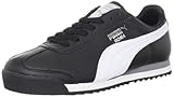 PUMA Men's Roma Basic Fashion Sneaker, Black/White/Silver - 11 D(M) US