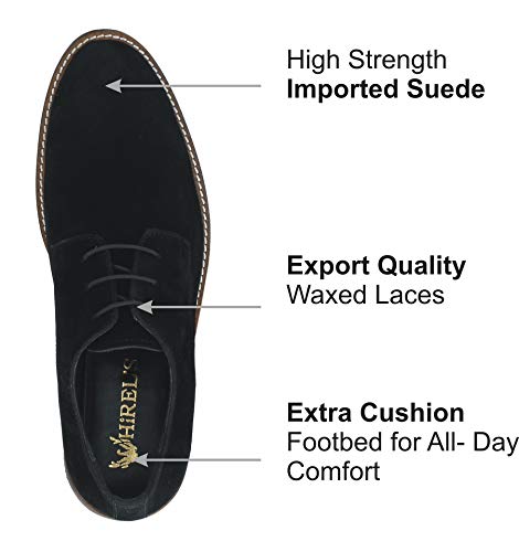 Image of HiREL'S Premium Suede Derby Smart Casual Shoes for Men | Office Soft Cushioned Corporate Casuals