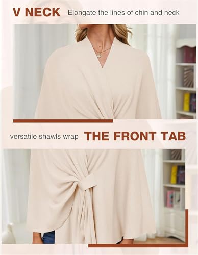 Flakaclsh Shawl, Elegant Solid Color Cape Shawl, Women's Elegant Wraps Soft Open Front Poncho Sweater3
