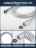 YEAUPE Shower Head and Hose 1.6M - 110mm Large Powerful Flow Shower Hose and Head High Pressure 6 Modes Pressure Boosting Handheld Showerhead for Low Water Pressure Electric Shower Head,Chrome - Image 7