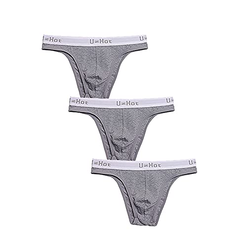Golirsteca Multipack Mens Cotton Low Rise High Cut Hip Bikini Briefs Underwear Bulge Pouch Briefs