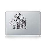 Alice Searching Behind the Curtains Vinyl Sticker for Macbook (13-inch Macbook and 15-inch Macbook)