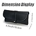 Glasses storage bag Travel sunglasses myopia glasses storage bag Fashion leather storage bag (Black)