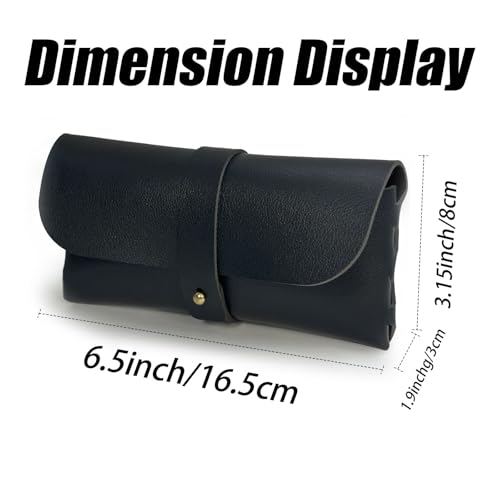 Image of Glasses storage bag Travel sunglasses myopia glasses storage bag Fashion leather storage bag