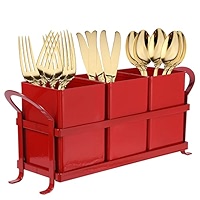 Amazon.com - NelyBet Metal Silverware Caddy,3 Compartment