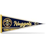 Rico Industries NBA Basketball Denver Nuggets Classic 12" x 30" Felt Wall Décor Pennant - Great for Home/Bed Room/Man Cave Décor