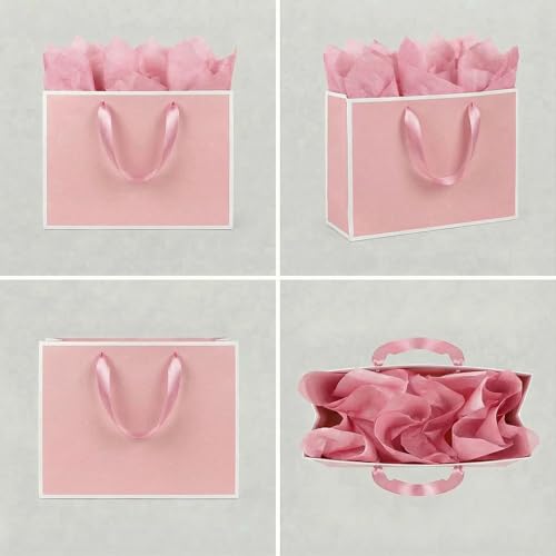 Sacs cadeaux de 35 cm avec poignées solides pour emballer facilement de grands objets sans déchirure