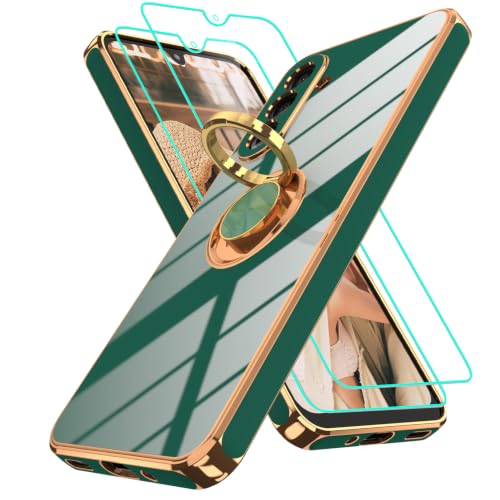 Gritup Samsung Galaxy A18/A17 5G �g�ѓd�b�P�[�X�A2�� �X�N���[���v���e�N�^�[ | ���C�L�b�N�X�^���h�A���b�L�S�[���h�G�b�W�\�t�gTPU�A�~���^���[�O���[�h�̗����ϏՌ��ی�J�o�[A 18 A 17�p�A�O���[��