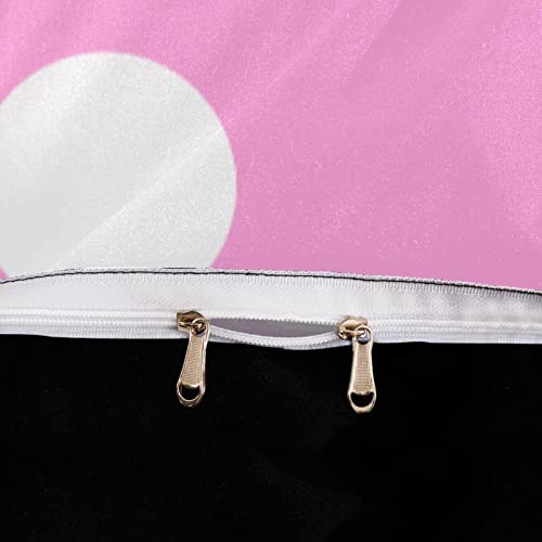 Xinxunfushi Polka Dot Background Duvet Cover Set, 3 Pieces Bedding Set With Zipper Closure, 2 Pillow Shams 1 Duvet Cover, Comforter Cover For Children/Kids Twin Size #TOP5