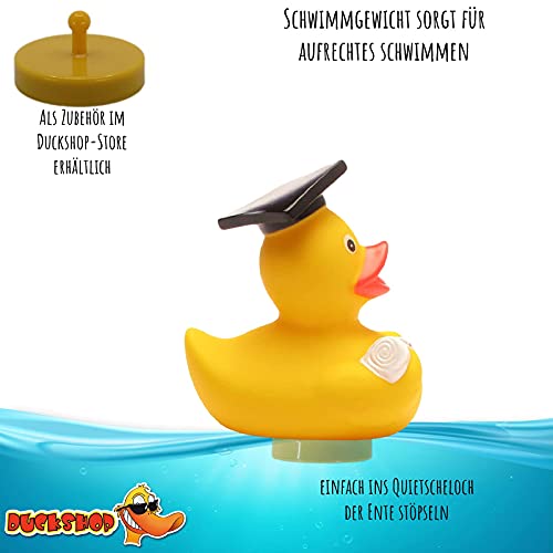 Duckshop I Badeente Akademiker mit Diplom I Quietscheentchen mit Doktorhut I Quietscheente I Geschenk Abschluss I Präsent Universität