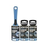 Evercare Extreme Stick Lint Roller for Clothing and Furniture, with 2 Refills