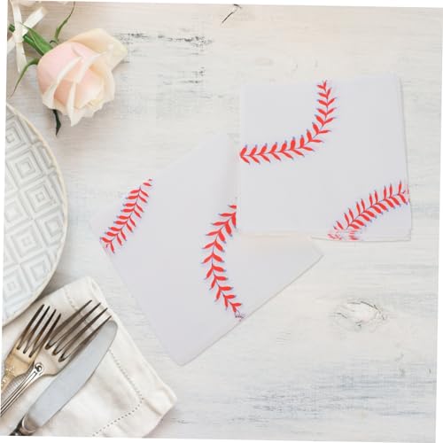 TOYANDONA 40 Peças De Guardanapo De Beisebol Guardanapos De Decorativos Impressão Colorida Decoraçõe