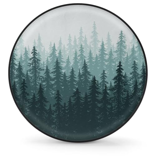 CNNINGYI Misty Forest Rv Spare Tire Cover Wheel Tire Cover for Travel Trailers Protectors Weatherproof Dust-Proof for Camper Trailer Truck SUV Rv Universal 15 in