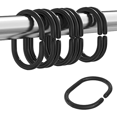 Qulable Duschvorhangringe aus Kunststoff, C-Ringe Cover