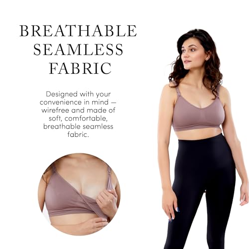 Image of Ingrid & Isabel Nursing & Pumping Bra, Hands-Free Comfort Bra | Award-winning seamless nursing & pumping bra with hands-free pumping, one-handed nursing, wire-free comfort.