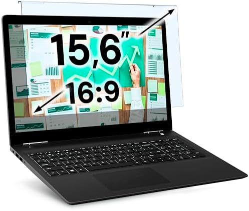 VINTEZ Blue Light Screen Protector for 15.6 Inch Computer Monitor and Laptop – Anti-UV Blue Light Blocking Film for Desktop PC, Eye Protection Filter, 14.2" x 8.7", 1 Pack