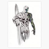 Silver Surfer Change Vinyl Sticker Waterproof Decal Laptop Wall Window Bumper Sticker 5'