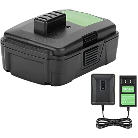 Hanaix 12V 3Ah Lithium Battery and Charger Compatible with RYOBI CB120L CB121L BPL-1220 130503001 130503005 (NOT for CB120N) for RYOBI 12V Lithium Battery Cover