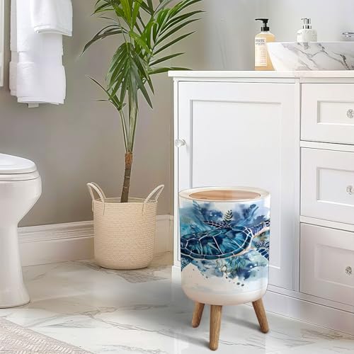 Caneca plástica cilíndrica pequeña con tapa 1.8 gal miniatura 6