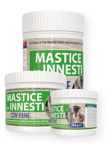 Mastice Per Innesti E Potature - Con Rame - Antibatterico Pasta Cicatrizzante Curativa Per Ferite Piante Alberi Arbusti (250 gr)