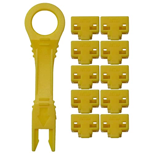 Ntw Nl-Pbk10-Yl Locking Rj45 Port/Dust Blocker With Color Coded Keys, Yellow, Rj45 10 + 1 #TOP4