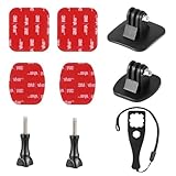 HSU gopro ヘルメットマウント 平面&曲面セット ベースマウント増大版 3M両面テープ4枚付 GoPro Hero 13/12/11/10/9/8/7/6/5/4/3/AKASO Brave 7/6/4 EK7000 V50 V50X Osmo Action ...ほとんどのアクションカメラに対応アクセサリーセット