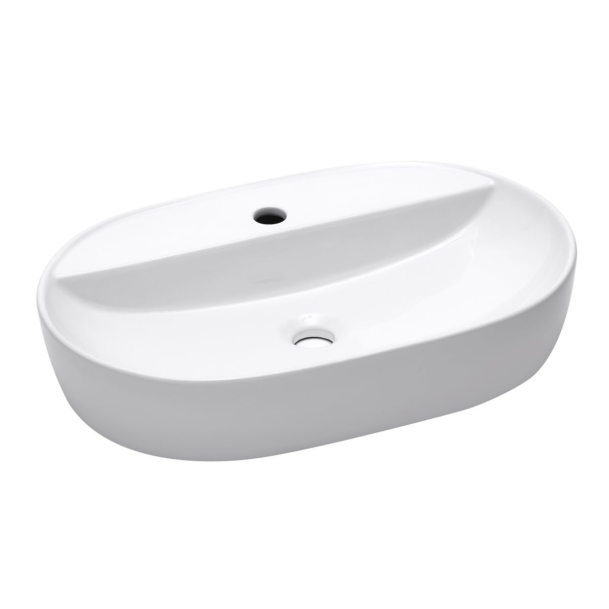 Infinitio - Lavabo da tavolo, design bianco satinato, dimensioni: 60 x 40 x 12,5 cm, senza troppopieno per bagno elegante, prodotto di alta qualità, lavabo Infinitio (SATINF6040)