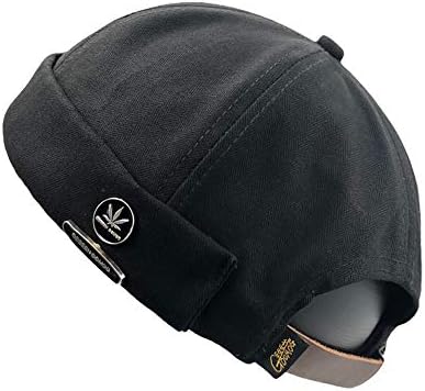 Docker Cap Hats Sailor Cap Worker Hat Rolled Cuff Retro Brimless Hat