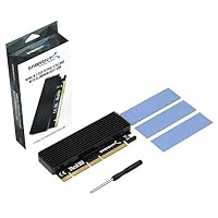 SABRENT PCIe m2 Adapter, NVMe X16/X8/X4 Card mit Kühlkörper, m.2 SSD Größen 2230/2242 / 2260/2280 (EC-PCIE) – Ansicht 7