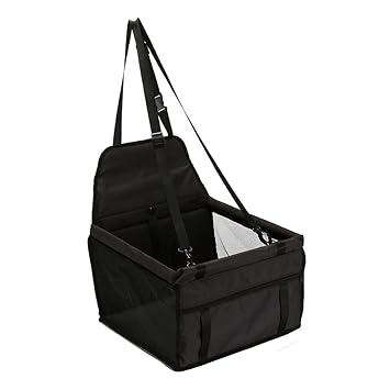 GG Enterprise Pet Car Booster Seat Breathable Carrier Carry Stable Dog Car Seat Black