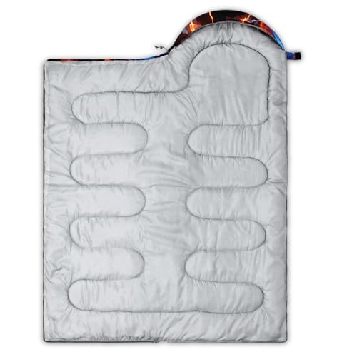 Image of QOOMO Ball Flower Camping Sleeping Bags,3 Season Warm & Cool Weather,Lightweight,Waterproof Sleeping Bags for Adults & Kids,Traveling,and Outdoors,Camping Gear Equipment