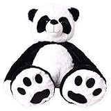 TE-Trend XXL Panda Kuscheltier Bär Teddybär 100 cm, Hochwertiges Plüsch, EIN tolles Geschenk für Kinder und Erwachsene, Riesen Teddy für EIN unvergleichliches Kuschelvergnügen und liebevolle Momente