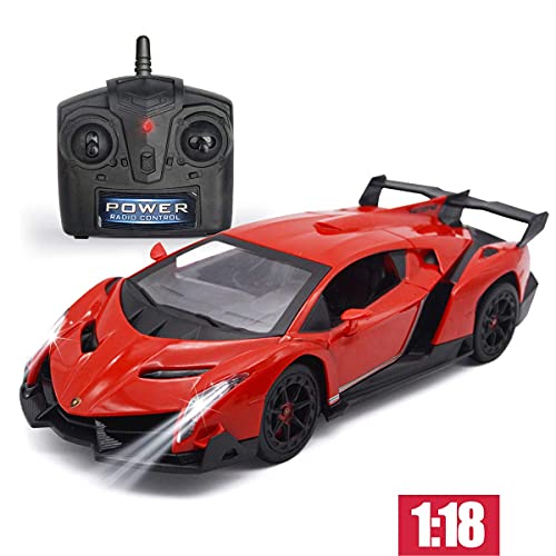 Lafala Remote Control Car Rc Cars Racing Car 1:18 Licensed Toy Rc Car Compatible With Lamborghini Model Vehicle For Boys 6,7,8 Years Old, Red #TOP7
