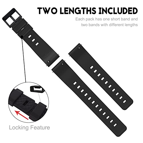 Ritche 24Mm Silicone Watch Bands Quick Release Rubber Watch Bands For Men #TOP3