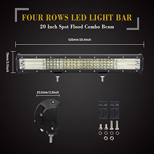 SKYWORLD 20 inch 510W LED Light Bar with License Plate Mounting Bracket by SKYWORLD - Used condition - Image 2