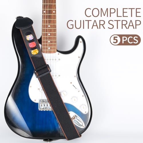 WOGOD Guitar Strap 5Pack Acoustic Electric Bass Guitar Straps - Thumbnail 2