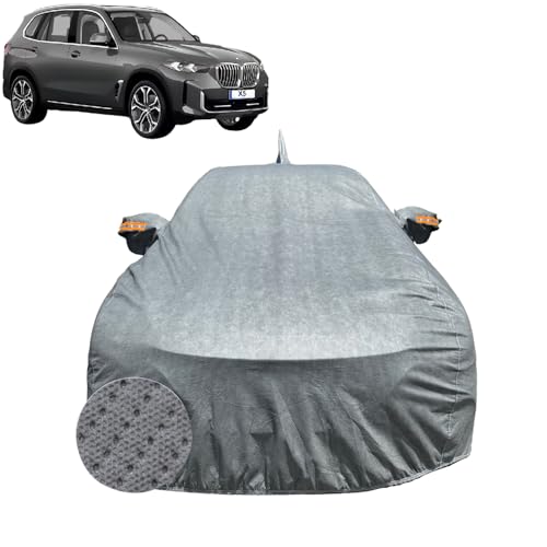 Image of Car Cover for BMW X5 (2019-2026) | 100% Waterproof Cover with Reflective Mirror Pockets | Dustproof, Scratchproof, Heatproof BMW X5 Car Cover |Soft Cotton Lining| Grey