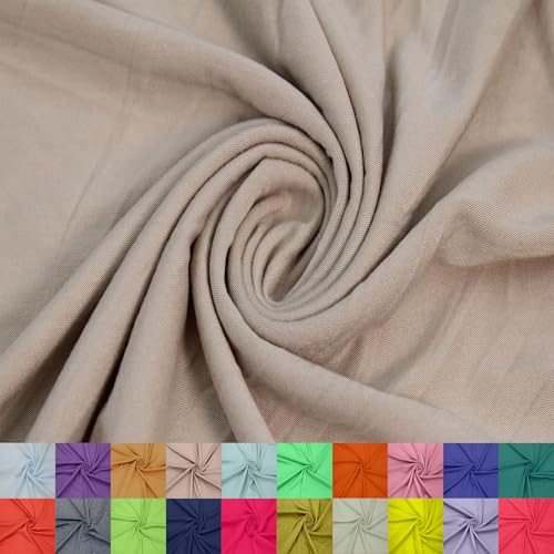 60" Wide Rayon Spandex Jersey Knit Fabric by The Yard - 4-Way Stretch, 200GSM, Medium Weight -Soft & Breathable - Apparel, Accessories, Maternity & Decorations