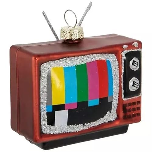 Robert Stanley Vintage TV Glass Christmas Ornament, Decoration Hanging, Tree Decor
