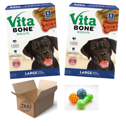 ZIUU Vita Bone Crunchy Biscuits 2-Pack with Toy