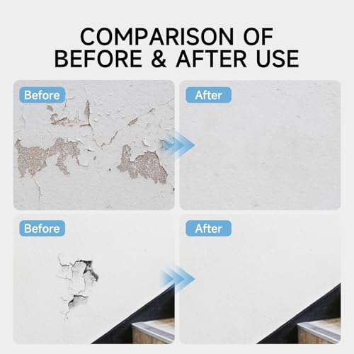 MOLLOR Drywall Repair Kit Wall Patch, Spackle Wall Repair Paste with Scraper, Wall Mending Agent Quick and Easy Solution to Fill The Holes for Home Wall, White Repair Putty Plaster Dent(5.29oz/150g)