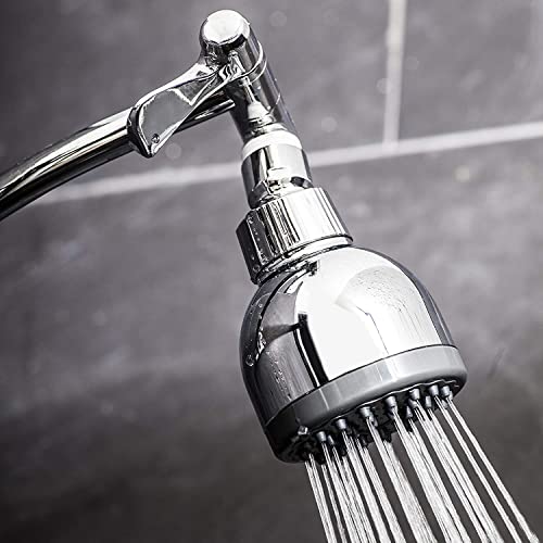 AquaBliss TurboSpa ECO 3 Inch High Pressure Shower Head w/Flow Restrictor Melts Stress into Bliss at Full Power. 42 Nozzle Wide Spray High Flow Showerhead Drenches You Fast, No Dry Spots Guaranteed