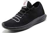 CAMVAVSR Men's Athletic Shoes Fashion Lightweight Breathable Mesh Soft Sole Easy Wear Running Sneakers for Men Black Size 10
