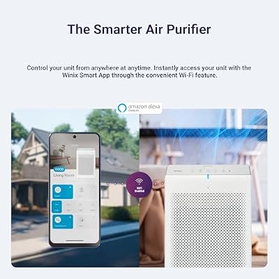 WINIX 5530 Air Purifier (New Generation of 5500-2 with App Control) for Home Large Room Up to 1882 Ft2 in 1 Hr, True HEPA, High Deodorization Carbon Filter and Auto Mode, Captures Pet Allergies, Smoke